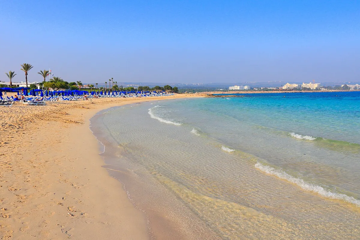 Cyprus beach - Makronissos Beach in Ayia Napa (or Agia Napa), Cyprus.