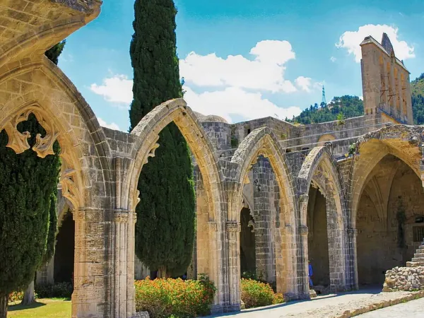 Gothic arches of the Bellapais Abbey cloister