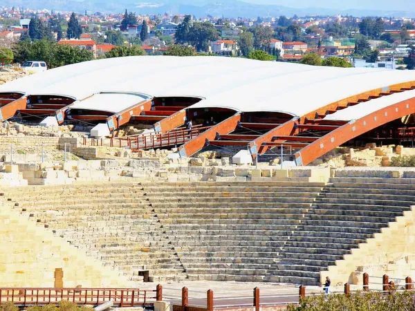 Stone seating of the ancient theatre at Kourion