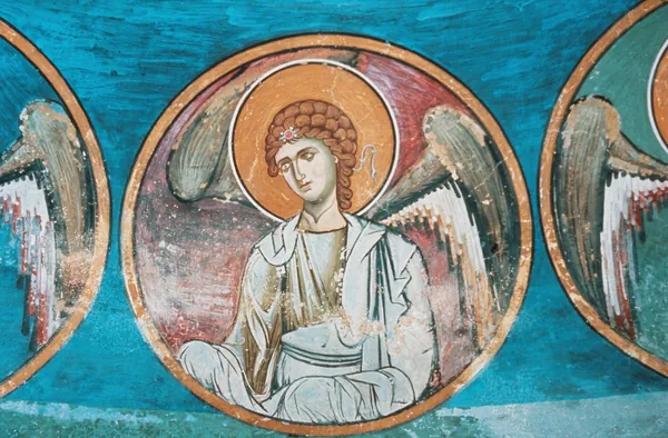 Τοιχογραφημένος τρούλος με αγγέλους στην Παναγία του Άρακα, Λαγουδερά