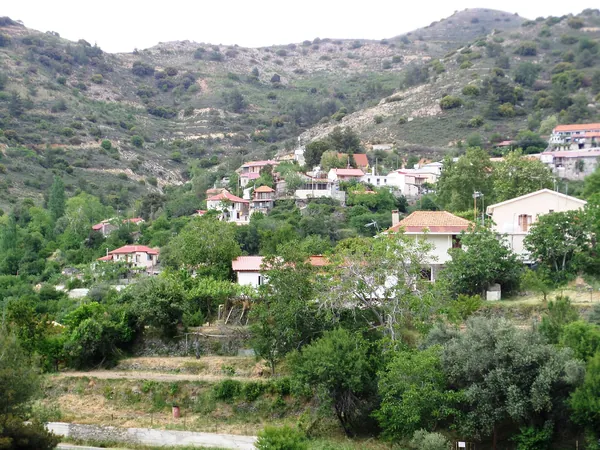 Lemythou village on a green mountainside