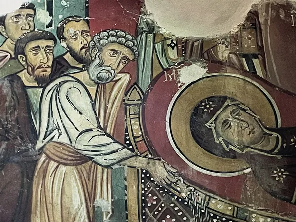 Fresco detail inside Panagia tou Moutoulla