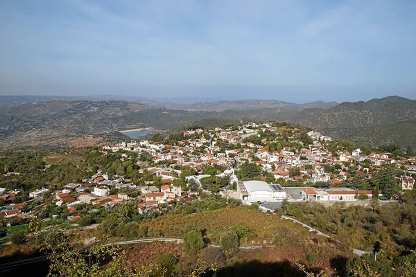Pano Panagia village on a forested hillside