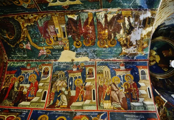 Painted vault inside Timios Stavros church, Pelendri